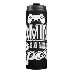 Garrafa Térmica Jogador - Jogos É Meu Esporte Favorito