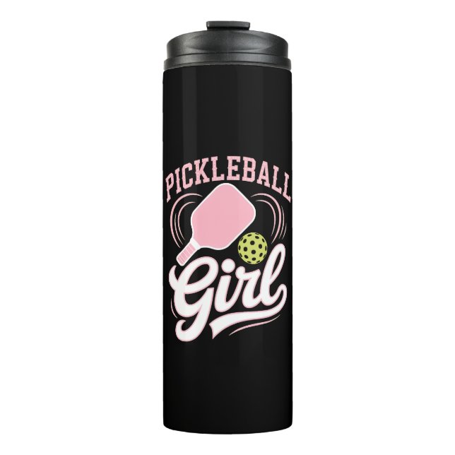 Garrafa Térmica Jogadora de Pickleball Menina (Frente)