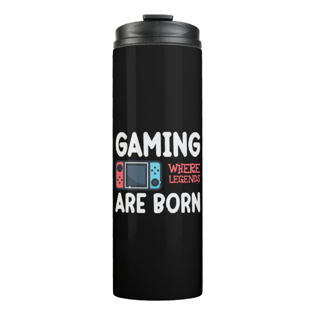 Garrafa Térmica jogos onde lendas nascem (Frente)