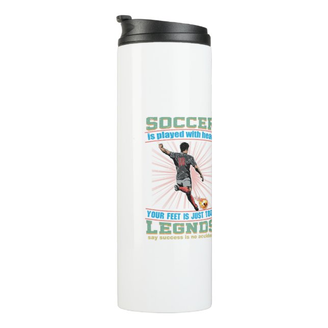 Garrafa Térmica Joguei Futebol Com Minha Cabeça (Rotação à direita)