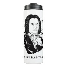 Johann Sebastian Bach Portrait e Bust com Notes