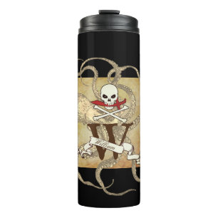 Garrafa Térmica Jolly Roger Monograma Inicial