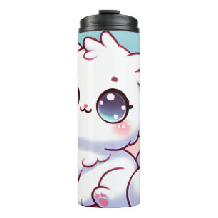 Garrafa Térmica Kawaii Cat Tumbler Térmico