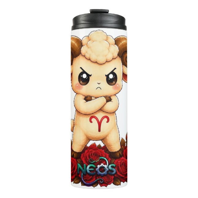 Garrafa Térmica Kawaii Zodíaco Neos Áries (Frente)