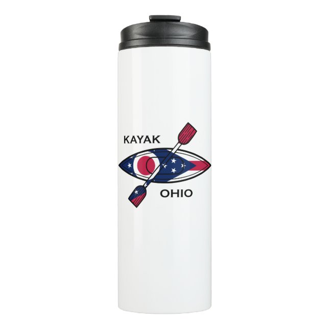 Garrafa Térmica Kayak Ohio Flag (Frente)