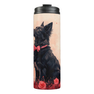 Garrafa Térmica Kelpie Australiano com Rosas - Dia dos Namorados