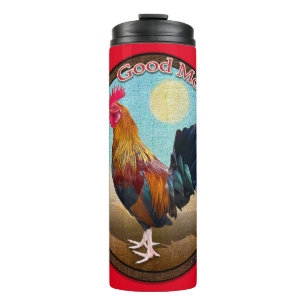 Garrafa Térmica Key West - Rooster Gypsy Bom Dia Vintage Oval