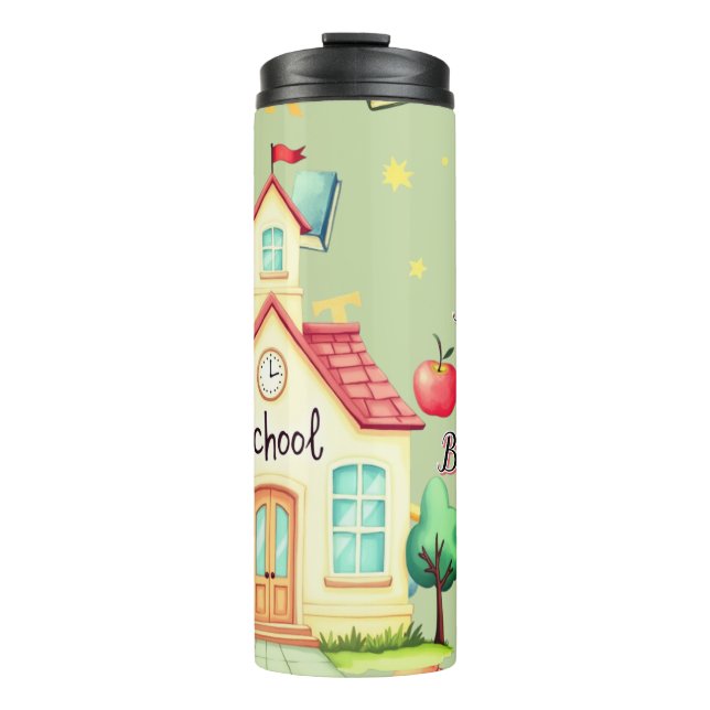 Garrafa Térmica Kids School Water Bottle with Hand-Drawn School  (Frente)