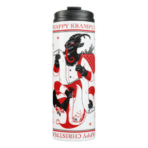 Garrafa Térmica krampus de natal feliz