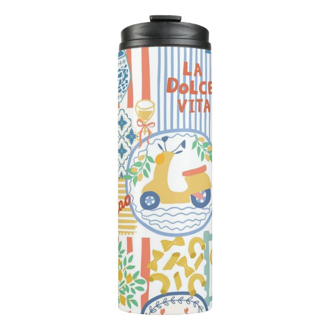 Garrafa Térmica La Dolce Vita Italian Summer Lemons Mediterranean  (Frente)