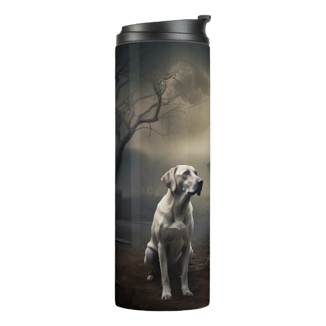 Garrafa Térmica Labrador Halloween Assustador (Giro à esquerda)