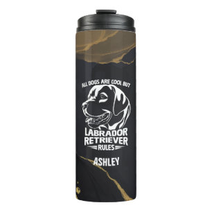Garrafa Térmica Labrador Retriever Cute Gift para Cachorro Pai Mãe