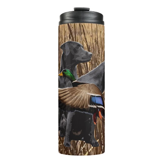 Garrafa Térmica Labrador Tumbler, Duck Hunting Drink Tumbler (Frente)