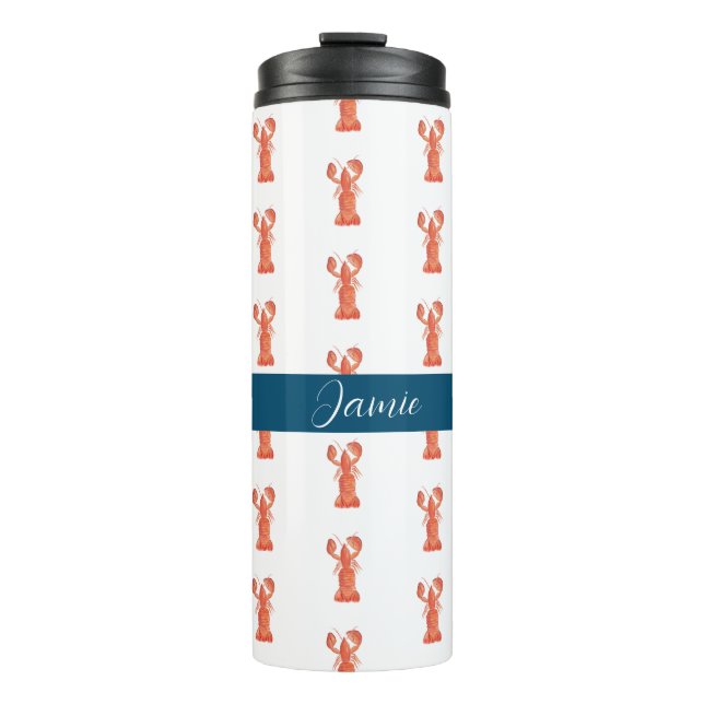 Garrafa Térmica Lagosta Lagosta Crustácea Crustácea Monograma (Frente)