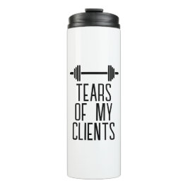 Garrafa Térmica Lágrimas de meus clientes, ganchos de presentes do
