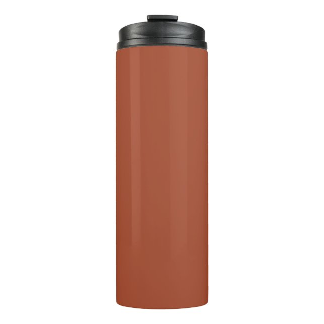 Garrafa Térmica Laranja sólido queimado (Frente)