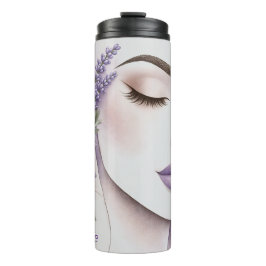 Garrafa Térmica Lavanda Roxo Personalizado Mulher Beleza Elegante