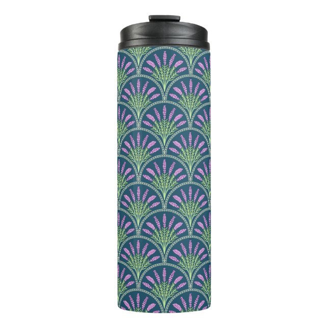 Garrafa Térmica Lavender - Dark Background (Frente)