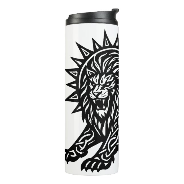 Garrafa Térmica Leão Zodíaco Sol‑Crina Leão | BurnsInHell (Giro à esquerda)