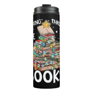 Garrafa Térmica Leitura de pijamas de férias da árvore de Natal