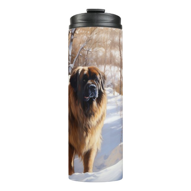 Garrafa Térmica Leonberger Deixa-O Neve Natal (Frente)