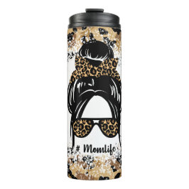 Garrafa Térmica Leopard Imprime Mensagem #Momlife