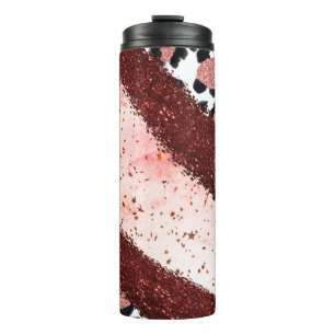 Garrafa Térmica Leopardo Cor-de-Rosa Com Olho Leve