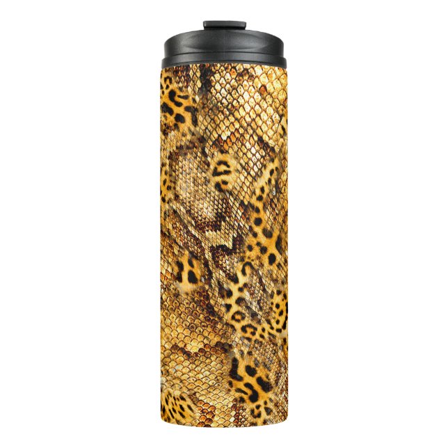Garrafa Térmica Leopardo e cobra (Frente)
