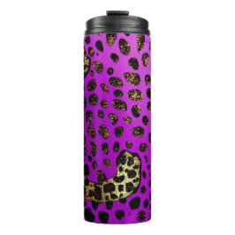 Garrafa Térmica Leopardo Roxo Tumbler Térmico 12oz