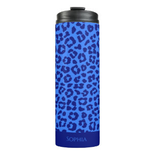 Garrafa Térmica Leopardo selvagem-azul-