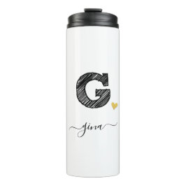 Garrafa Térmica Letra G, Tumbler Térmico
