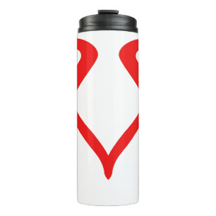 Garrafa Térmica Letra M de Coração Vermelho Representando Amor