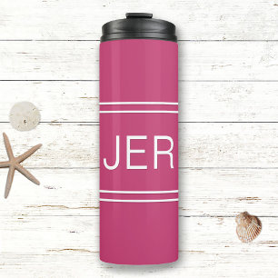 Garrafa Térmica Letras Maiúsculas Monogramadas em Bebidas Chic Fem