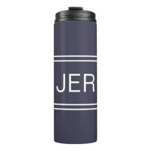 Garrafa Térmica Letras Maiúsculas Monogramadas Estilo de Viagem Be