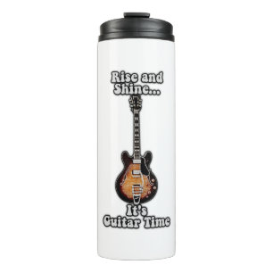 Garrafa Térmica Levanta-te e brilha. é hora do violão. vintage mar