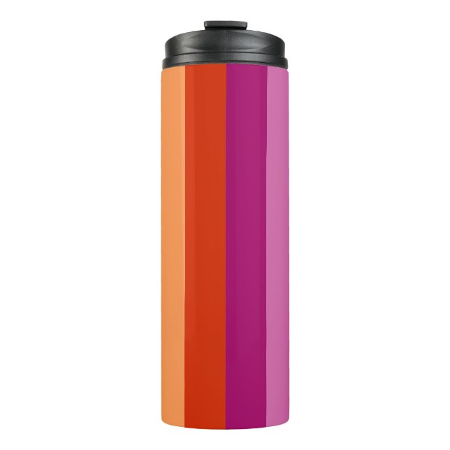 Garrafa Térmica LGBTQ+ Orgulho de Bandeiras Lésbicas - (Frente)