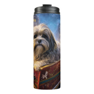 Garrafa Térmica Lhasa Apso Christmas Fesason Season