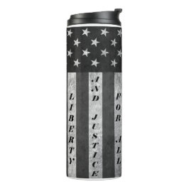 Garrafa Térmica Liberdade E Justiça Para Todos Os Tumbler BW