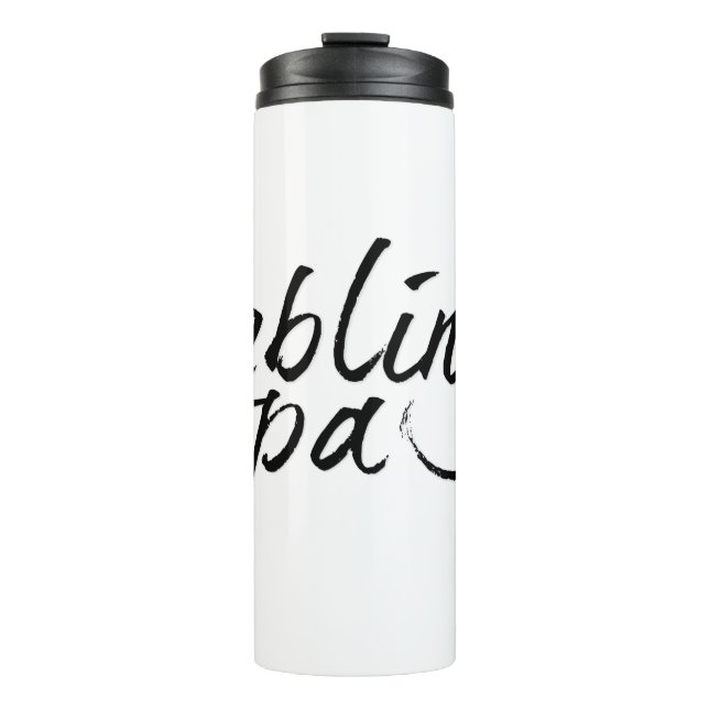 Garrafa Térmica Lieblingspapa - Schwarzer Schriftzug 00001 (Frente)