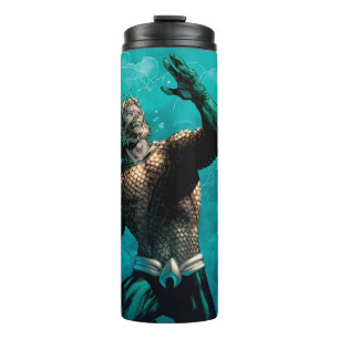 Garrafa Térmica Liga da Justiça nº 10 Aquaman Afogou Variante da T