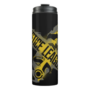 Garrafa Térmica Liga da Justiça   Símbolos da Liga da Justiça e da