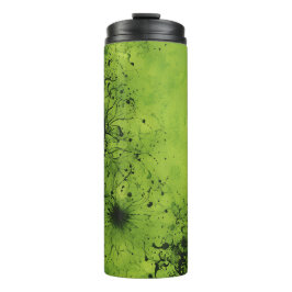 Garrafa Térmica Lime Green Grunge com Acentos Pretos