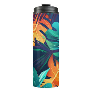 Garrafa Térmica Lindas Folhas Tropicais