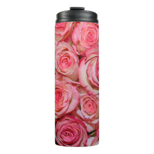 Garrafa Térmica Lindas rosas rosa