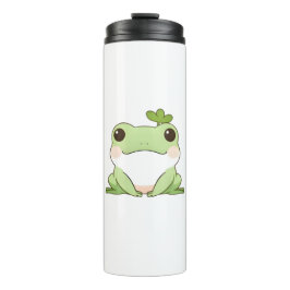 Garrafa Térmica Lindo e Simples Design Kawaii de Sapo Chibi da Nat