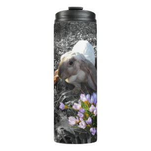 Garrafa Térmica Lindo English Lop com Flores
