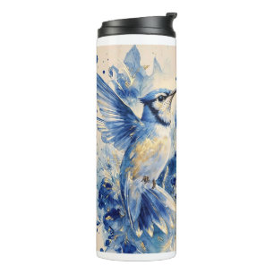 Garrafa Térmica Lindo pássaro azul