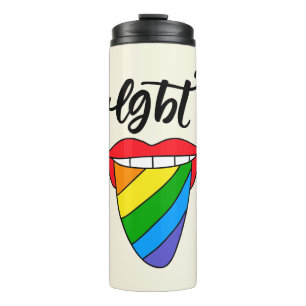 Garrafa Térmica Língua arco-íris LGBT