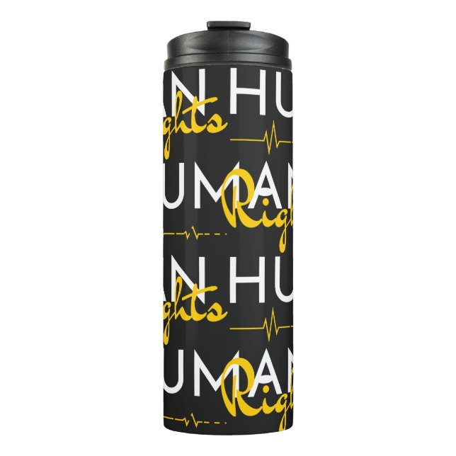 Garrafa Térmica Linha de vida dos direitos humanos (Frente)