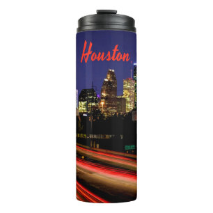 Garrafa Térmica Linha Skyline da cidade de Houston Texas